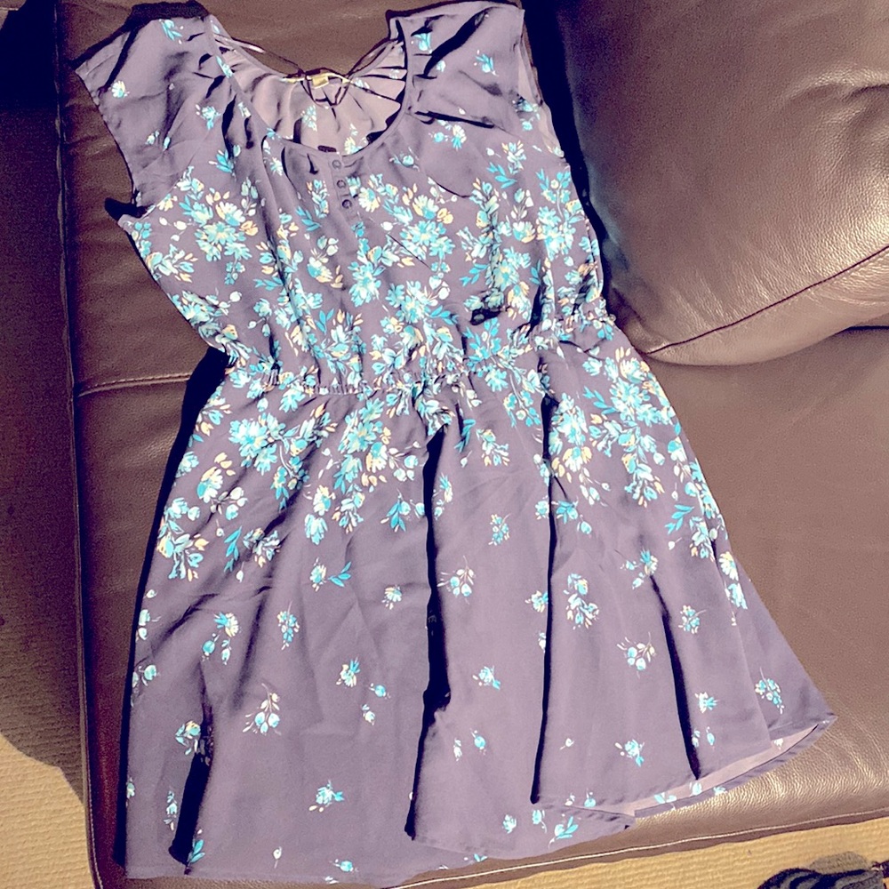 Lauren Conrad purple floral dress